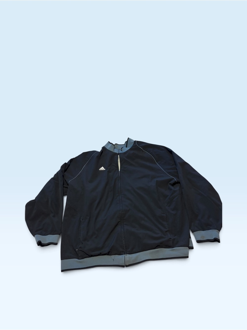 adidas Black Bomber Jacket with Gray Accents